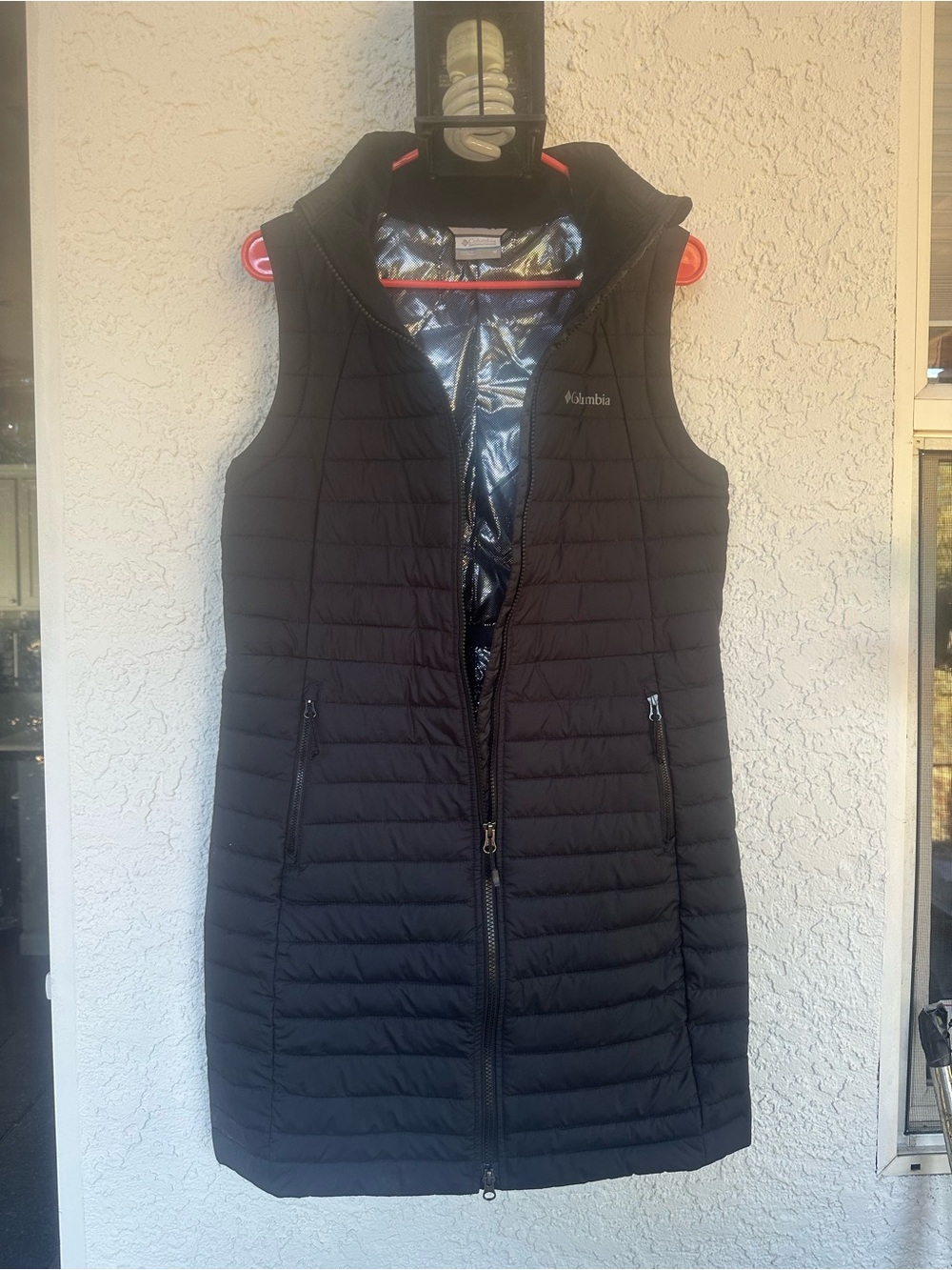 Columbia Black Quilted Long Packable Vest